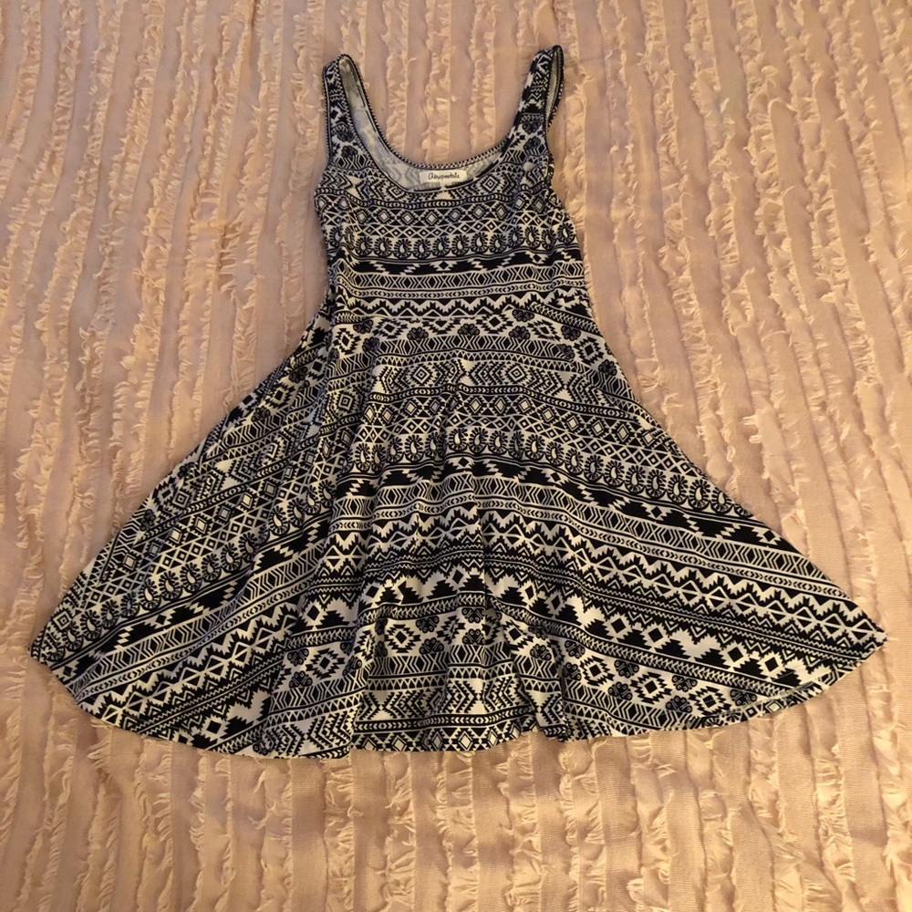 Black and White Patterned Dress
